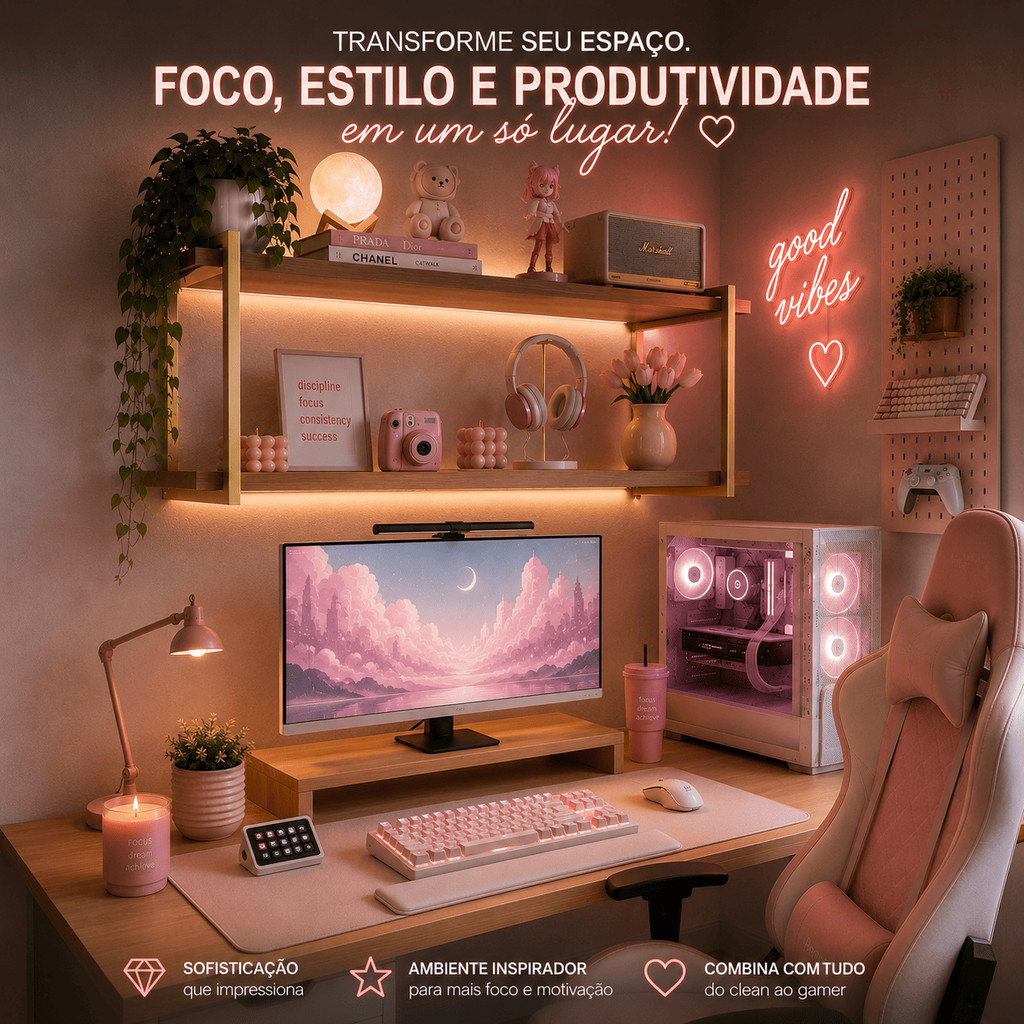 Kit 4 Suporte Estilo Industrial Decoração 42cmx34cm Nicho Chique Minimalista Urbano