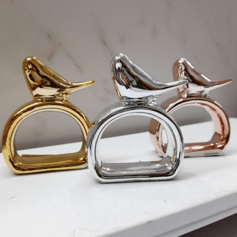 Porta Guardanapo Em Forma de passarinho de porcelana Chique - HD66205/CZ20338/HD66202