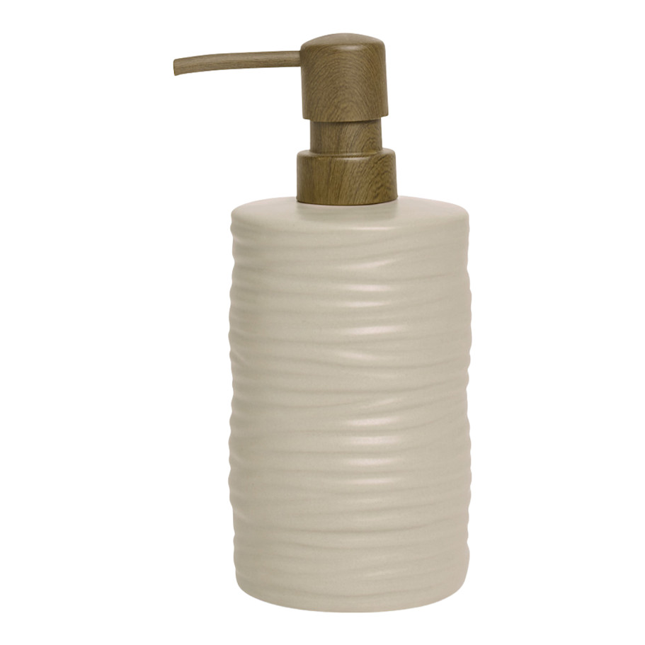 Dispenser Porta Sabonete Líquido Em Cerâmica Boho Chic