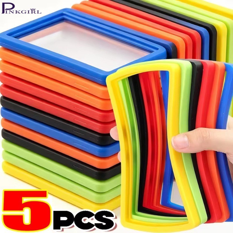 [Chic] Porta-Cartões De Silicone Macio De 1/3/5 Unidades-Protetor De Manga Para Retratos DIY-Capa De Proteção Anti-Queda