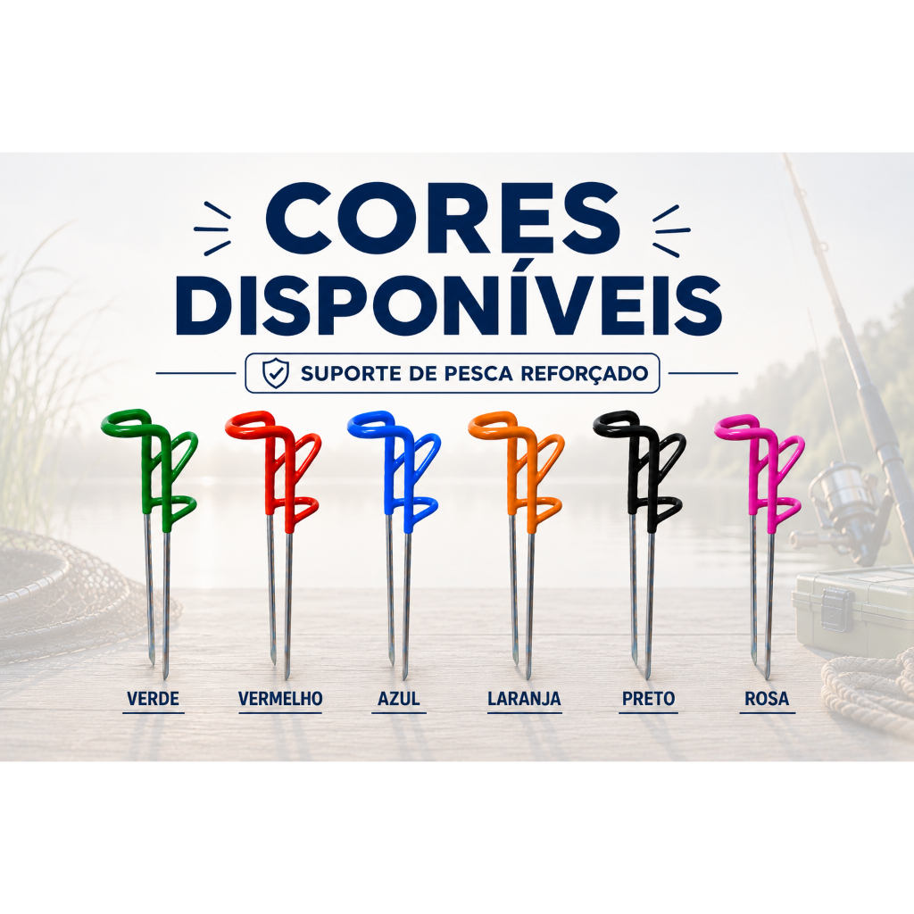 Suporte Vara Pesca Emborrachado Reforçado 35cm Apoio Premium - TRINTADA