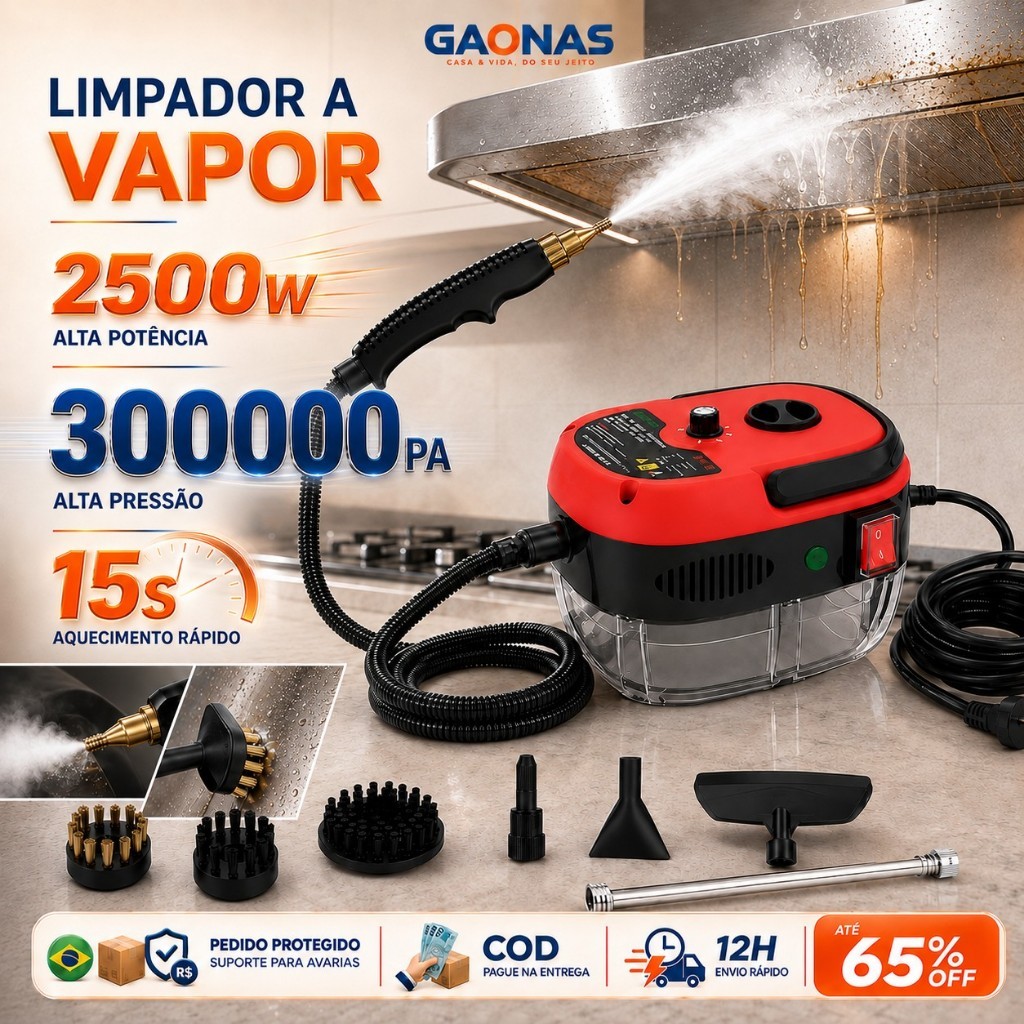 🥇GN-105°Steam Cleaner Limpeza a vapor 300000pa 2500w 110v/220v alta temperatura alta pressão desinfetar Remover a gordua