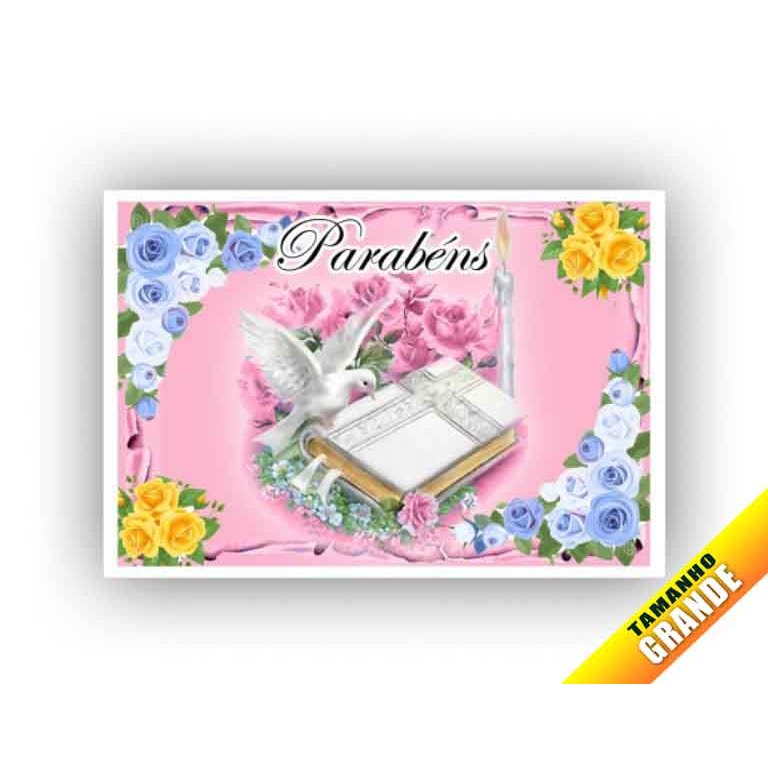 Papel Arroz Biblia Rosa para Bolo Grande 30x40cm de 7kg