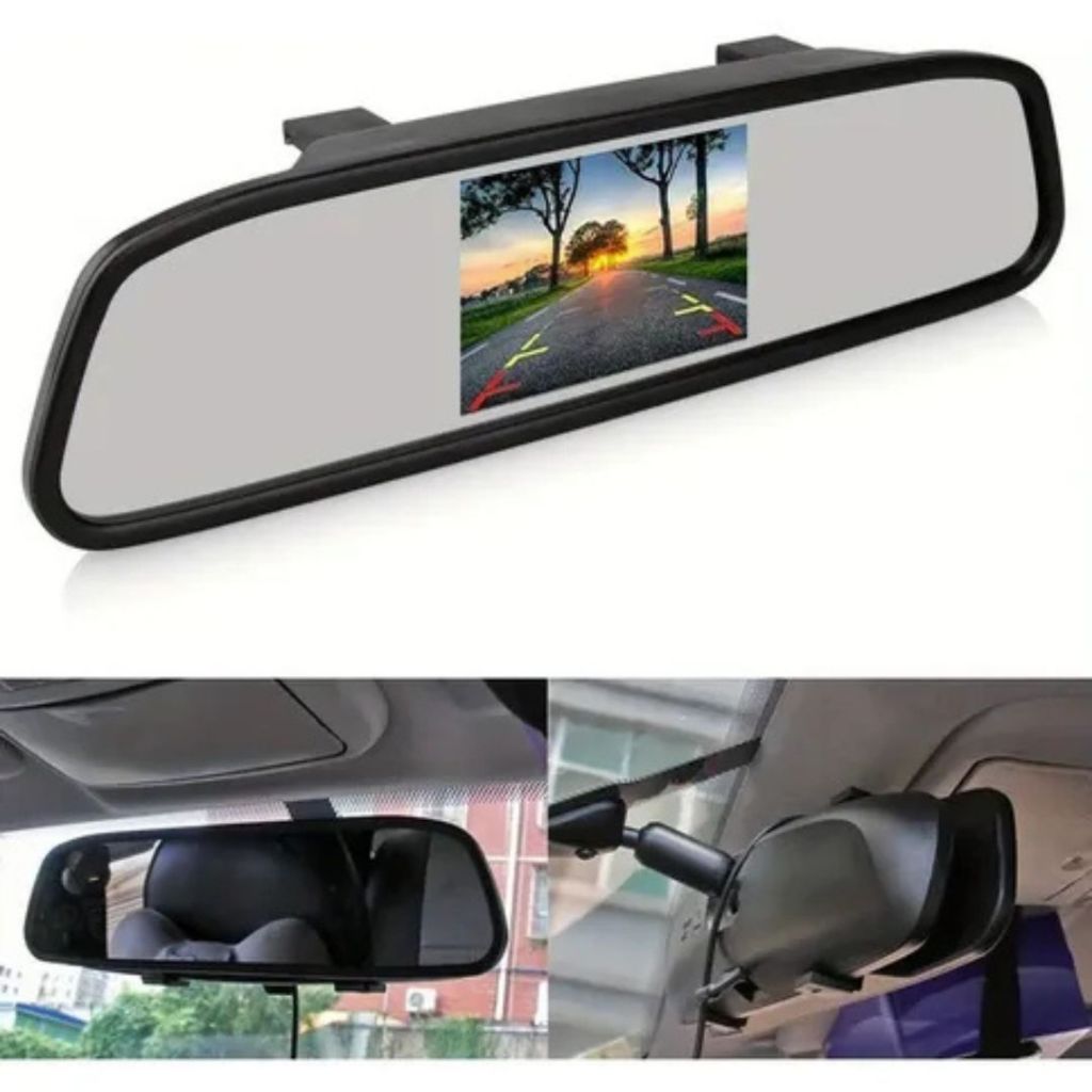 Espelho Retrovisor Monitor Tela 4.3 Lcd 1080p