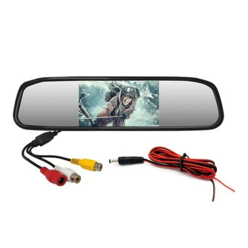 Espelho Retrovisor Monitor Tela 4.3 Lcd 1080p