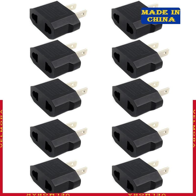 VEl 10 Pcs Eua Para Europa Plug Converter Adaptador Viagem Tomada Elétrica