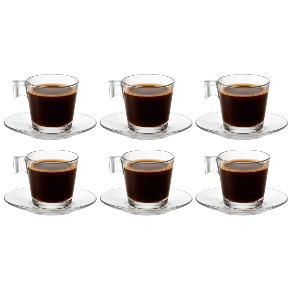 Canecas Mesa Café Napoli 12pcs Xícara Pires 80ml Premium