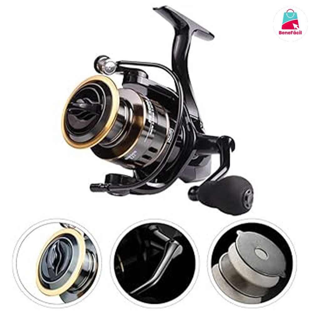 Molinete de Pesca HE 1000-7000 Carretel de Metal Corpo EVA 10kg Máximo Mar e Oceano Durável