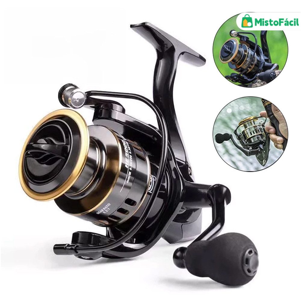 Carretilha Moinho HE 1000-7000 EVA com Carretel Metálico 10kg Carga Máxima Água Salva Oceano