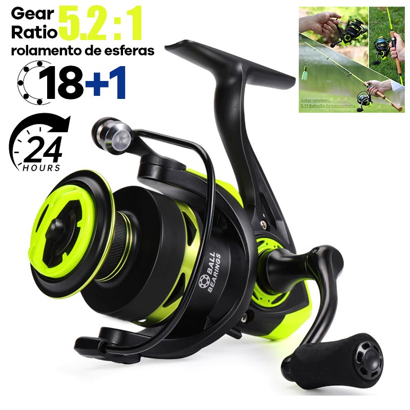 Carretel de pesca de Metal EVA HK1000-7000, força máxima de reboque 10kg, adequado para pesca marítima
