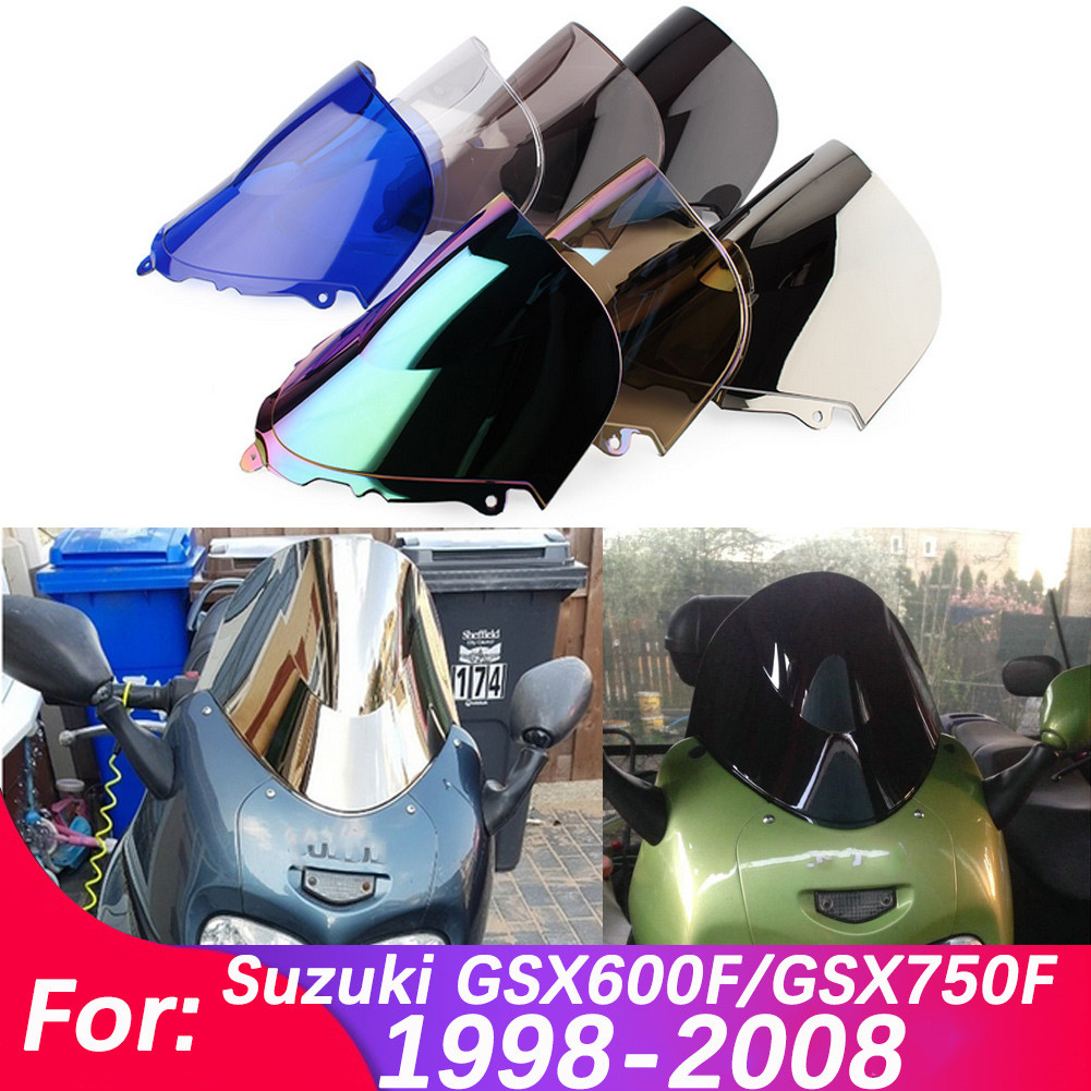 Pára-Brisa Para SUZUKI Katana GSX600F GSX750F GSX 600F 750F 1998-2008 Bolha Dupla Brisas Acessórios Da Motocicleta Caren
