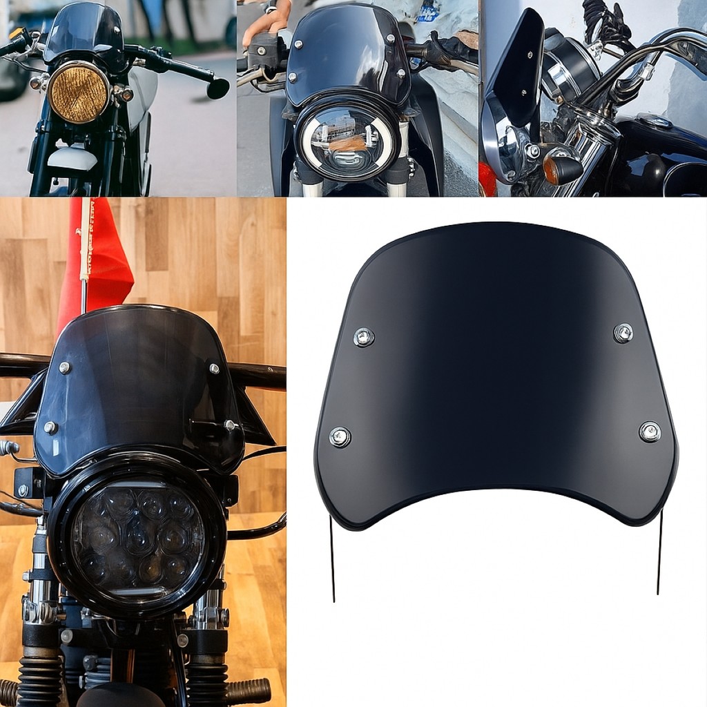 Para-Brisa Bolha Para Moto Farol Redondo Esportiva Defletor Vento Dianteiro Carenagem Protetor YM SZ