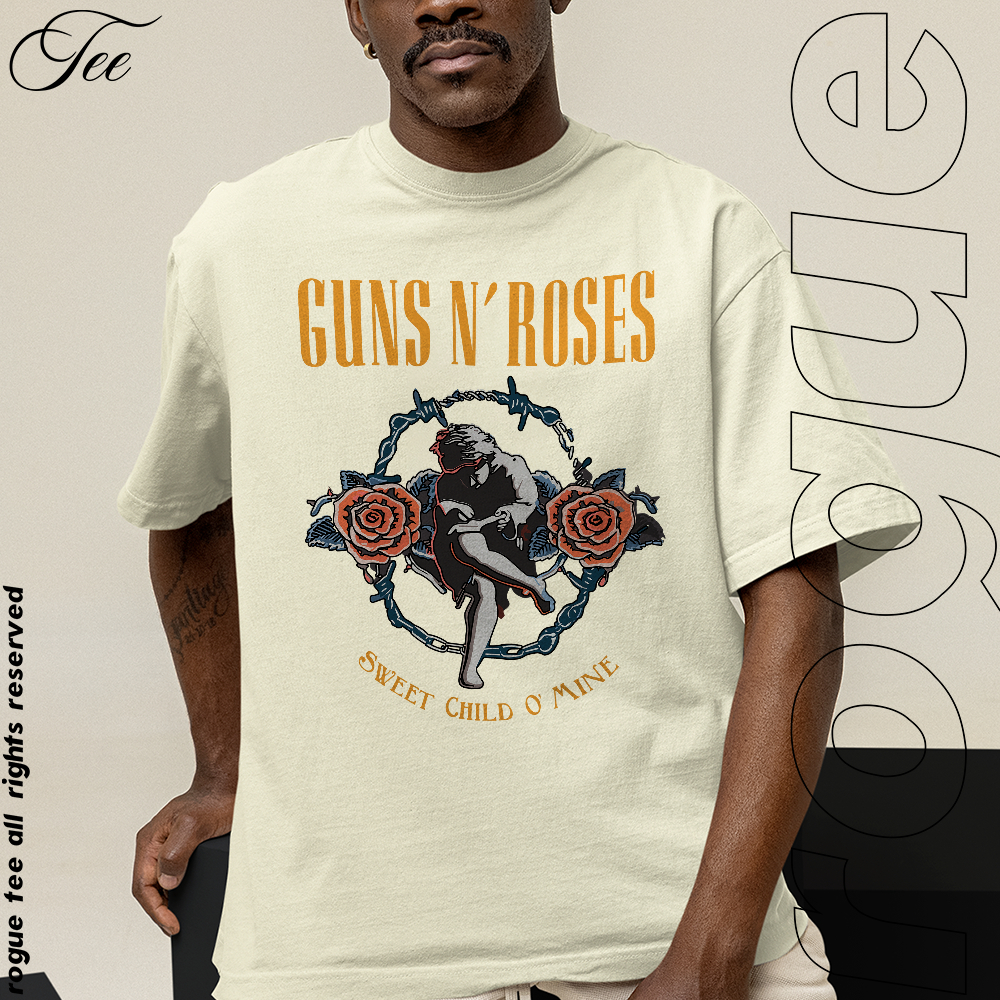 Camiseta Basica e OVERSIZED Sweet Child O' Mine Guns N' Roses Musica Álbum Tee