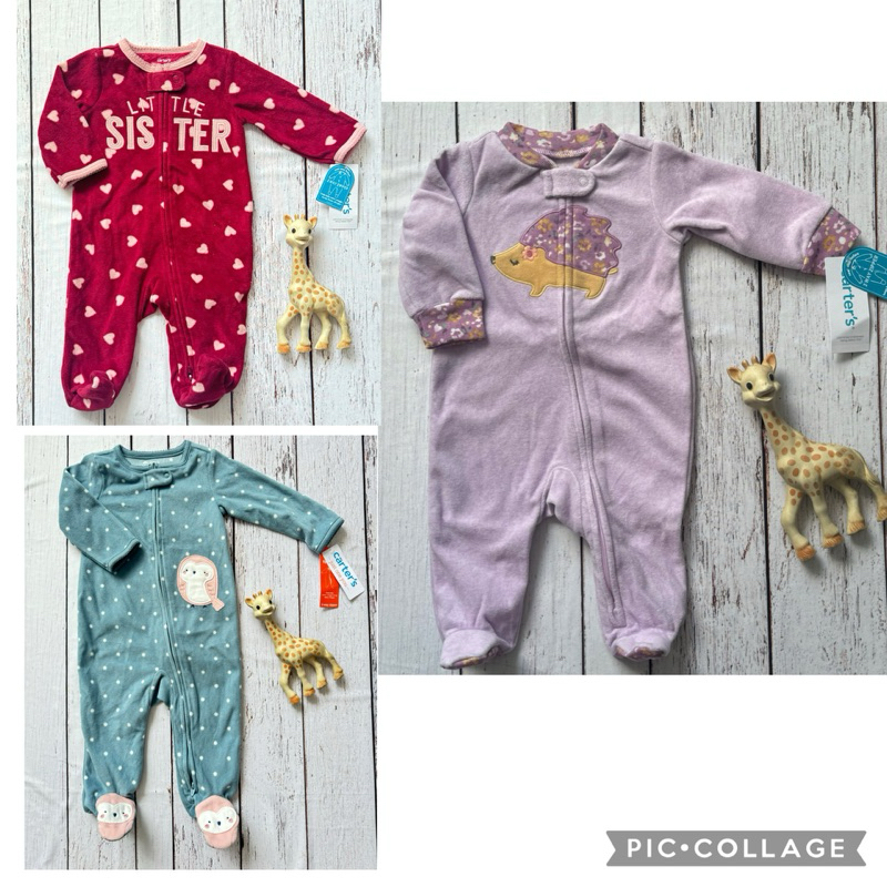 MACACÃO FLEECE CARTERS OU CHILD OF MINE BY CARTERS MENINA RN A 9MESES