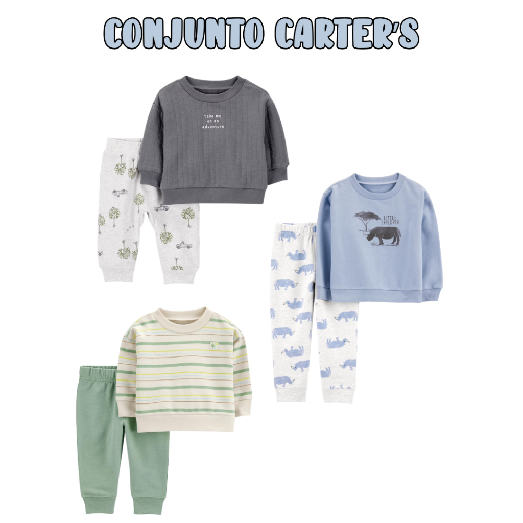 Conjunto Child Of Mine CARTER'S - bebê menino - 2 peças / blusa e calça