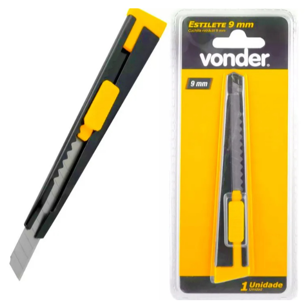 Estilete 9mm Vonder EST09 – Corte Preciso e Seguro