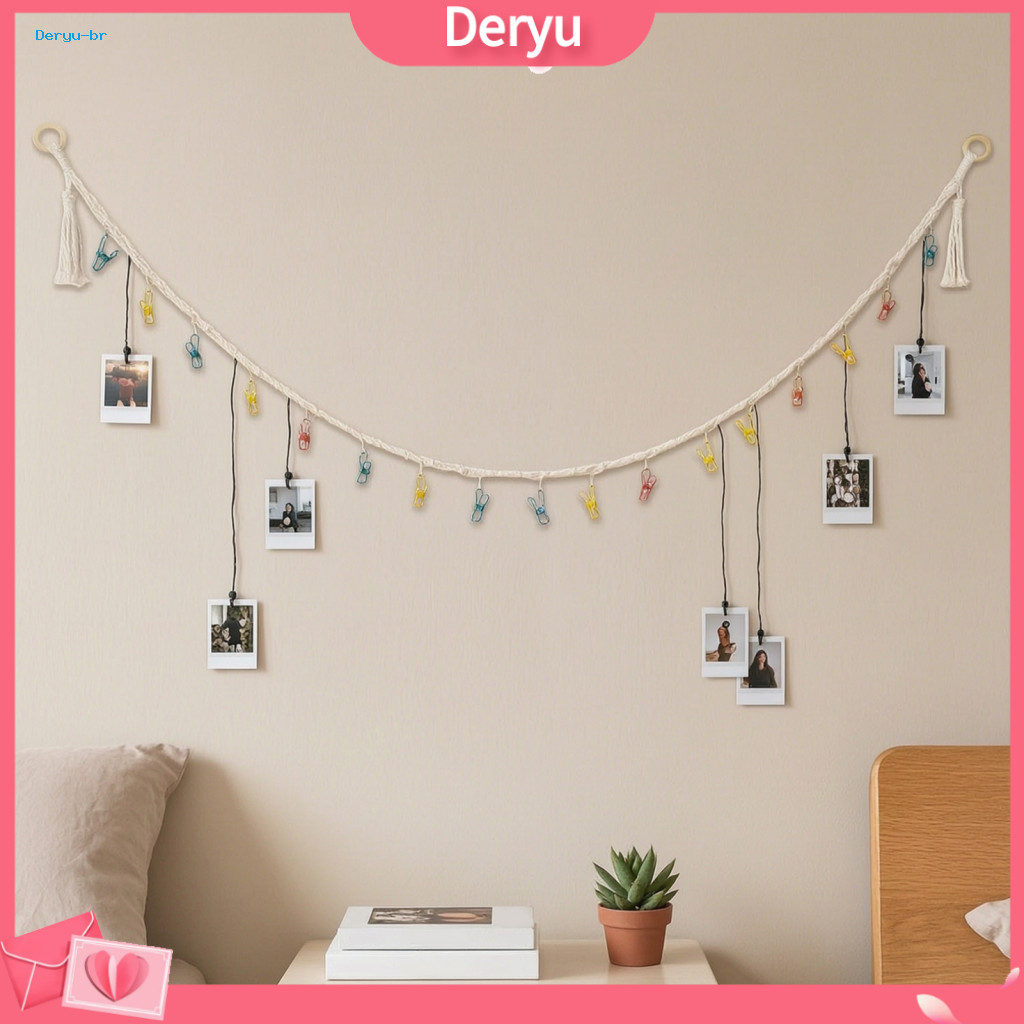 Wall Storage Organizer Decorative Display Boho Hand-woven Cotton Hanging Rope – Stylish Belt for Plush Toys Hats Acces