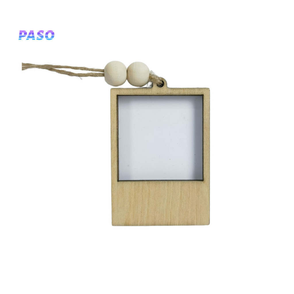 Simple Style Wood Pendant Personalized Wooden Photo Frame Diy Sublimation Blank Picture with Hanging Rope Rustic Wall De