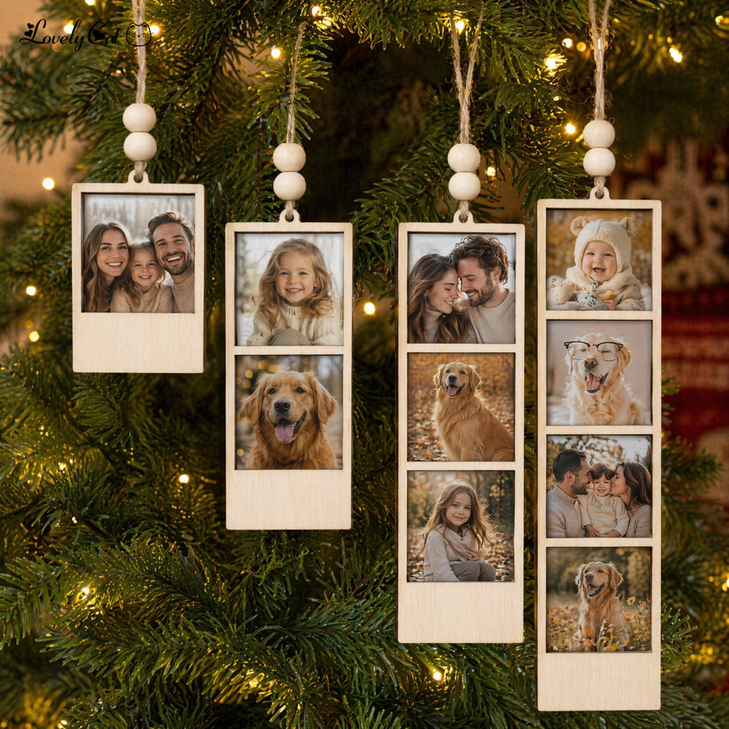 Nordic Style Pendant Personalized Wood Wooden Photo Frame Diy Sublimation Blank Picture with Hanging Rope Rustic Wall De