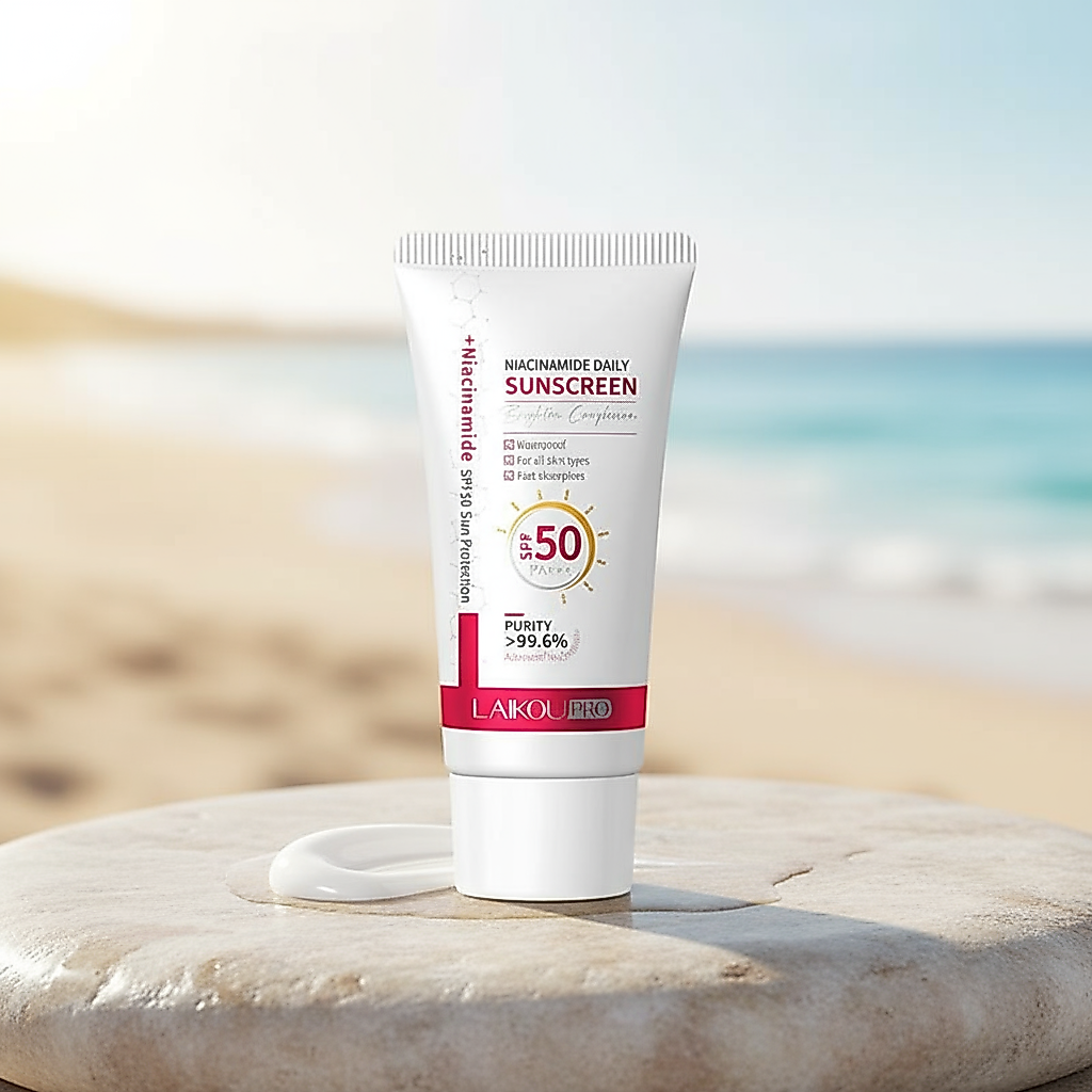 LAIKOU Pro 99,6% Niacinamida Protetor Solar Diário SPF50 PA+++ Clareador Reparador 50g