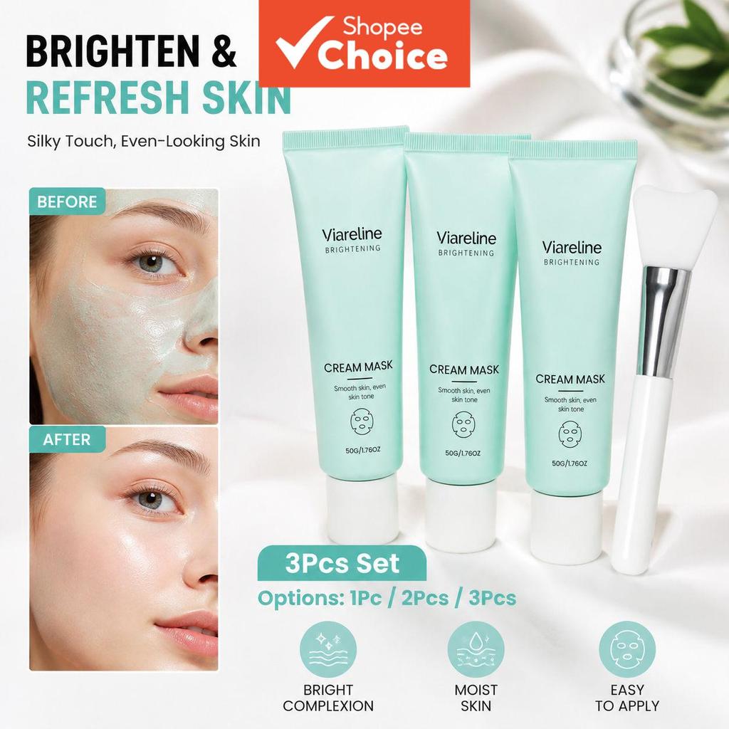 Creme Máscara Clareadora 50g – Reduz Manchas Escuras, Uniformiza o Tom com Ácido Tranexâmico, Niacinamida e Glutationa