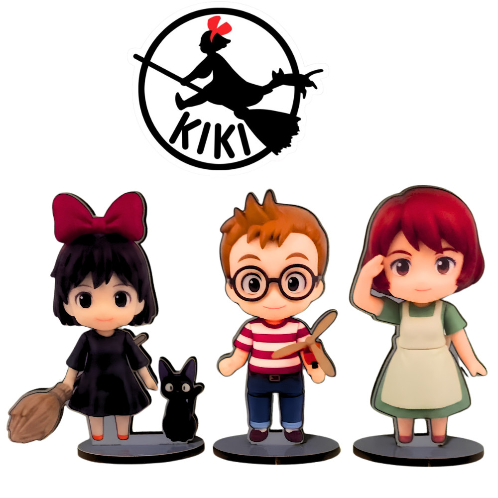 Totem Kiki Jiji Tombo Osono Studio Ghibli Logo Topo de Bolo Mesa Decoração Festa Aniversário Brinde Presente Setup Gamer