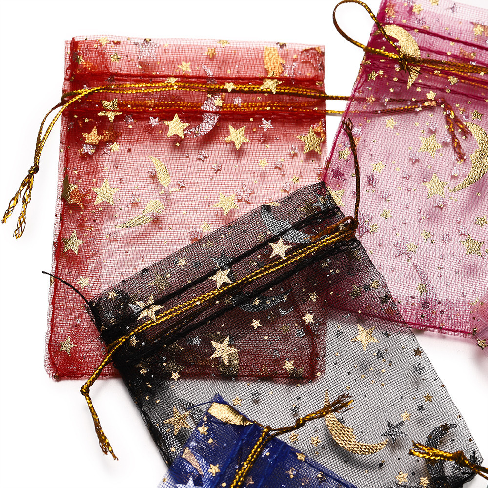 Sacos De Presente Com Cordão De Organza St.Kunkka 10/50 Unidades 9x12 Cm Bolsa De Joias Para Festa De Casamento Lembranc
