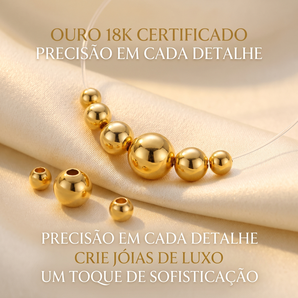 St. kunkka 30 /50 /100pcs Ouro18K Miçanga dourada e prata 2mm/bijuterias bijuterias colar pulseira brincos