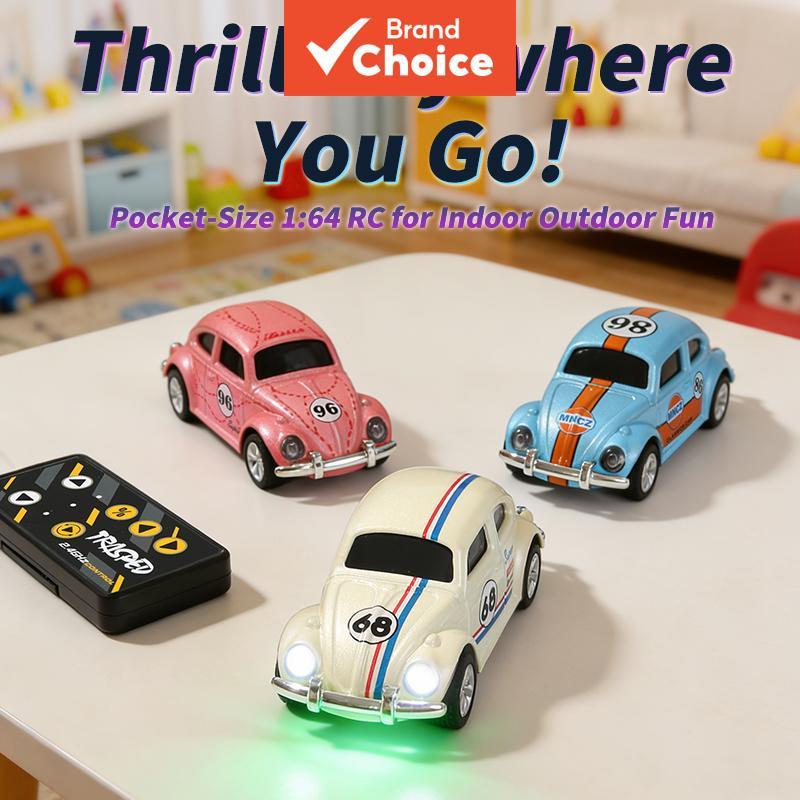 Mini Carro RC Escala 1/64 , Modelo De Liga Fundida , Resistente A Choques , Luzes LED Realistas , Presente De Aniversári