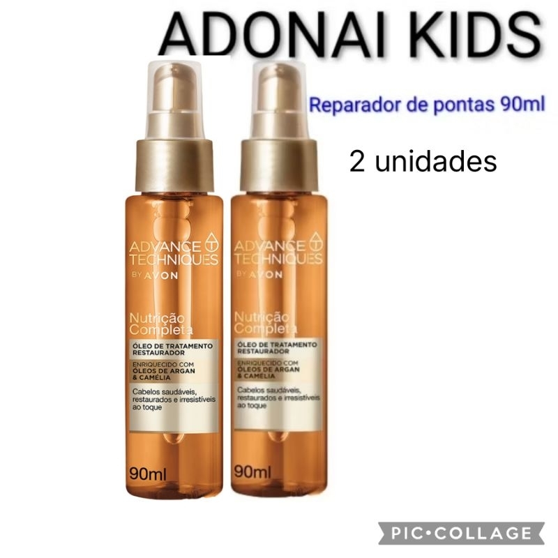 Avon Kit Reparador de Pontas 90ml Óleo Restaurador Advance Techniques Argan + Camélia Antifrizz (2 unidades)