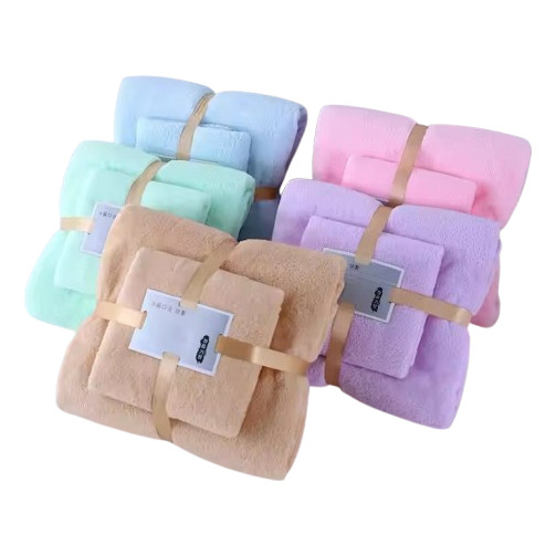 Kit 2 Pçs Toalha De Banho + Toalha De Rosto Cores Variadas lembrança de natal