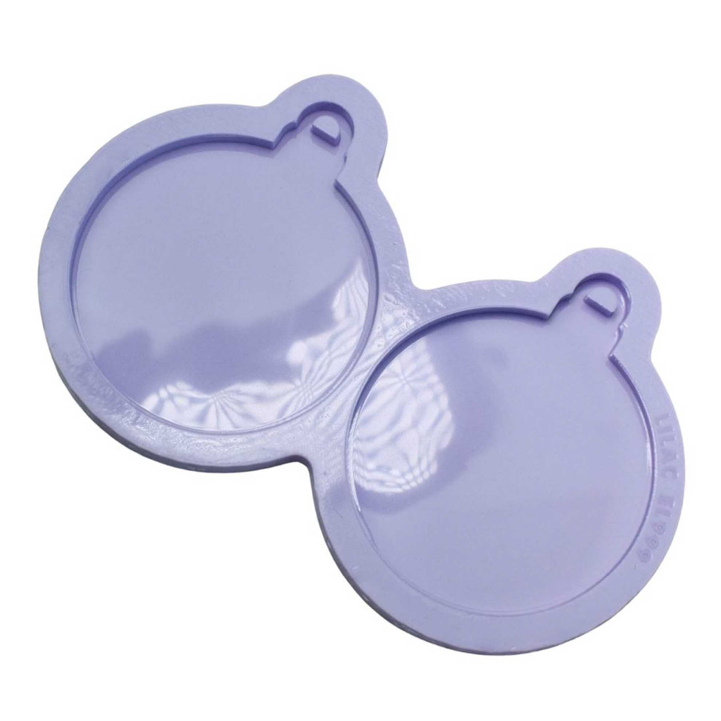 Molde de Silicone para Resina Paleta bola de natal - 2 cavidades (6 cm) - Especial Natal