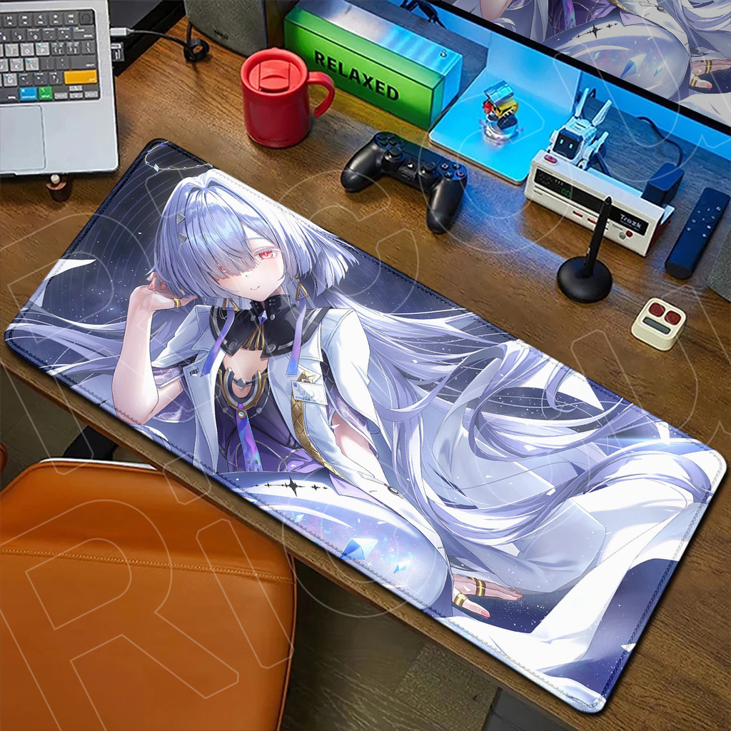 XXL Kawaii Mornye Antiderrapante Tapetes De Mesa Protetor Mouse Pads Novo Quente Anime Jogo Wuthering Ondas Teclado Port