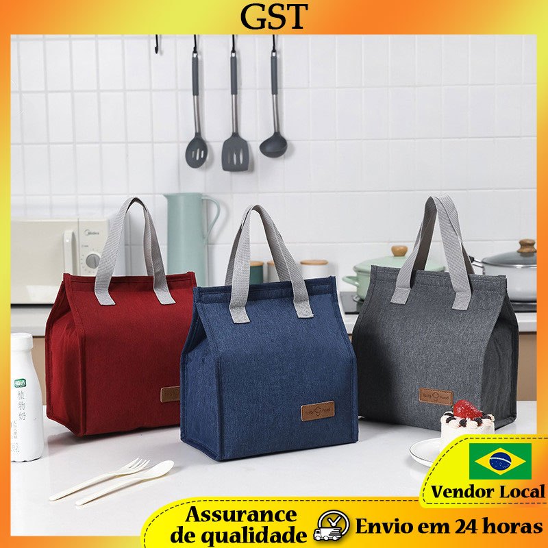 Bolsa de almoço portátil para transporte de mão, estilo japonês, lancheira portátil, filme de alumínio reforçado, lanche