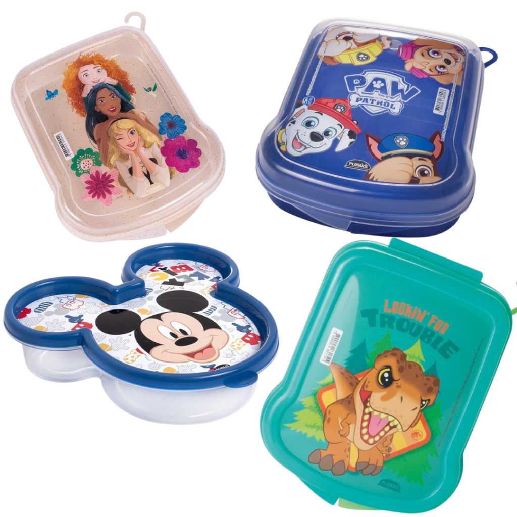Porta Lanche Sanduicheira Princesas Mickey Patrulha Canina Lancheira Infantil