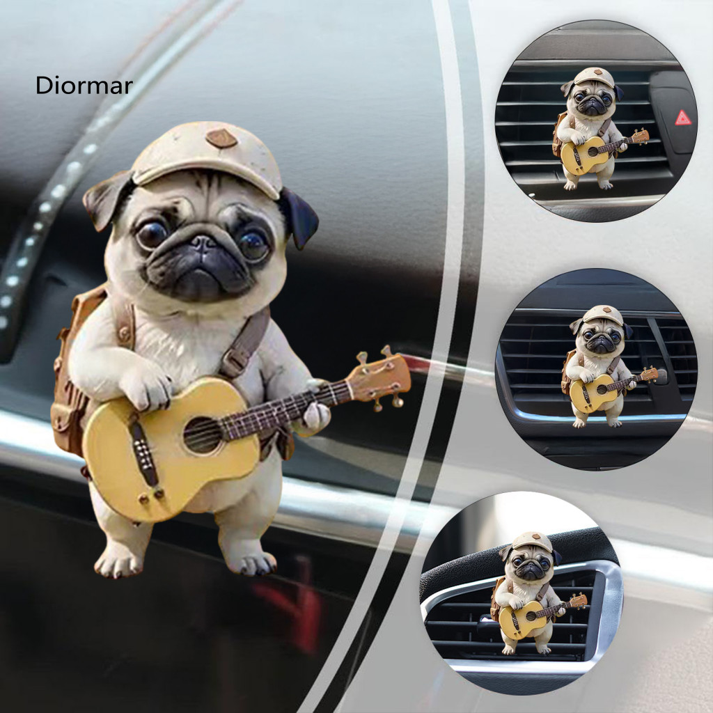 Car Air Freshener for Dog Lovers Vent Clip – Acrylic Decorative Scented Conditioner Rust-proof Auto Accessory Perfect