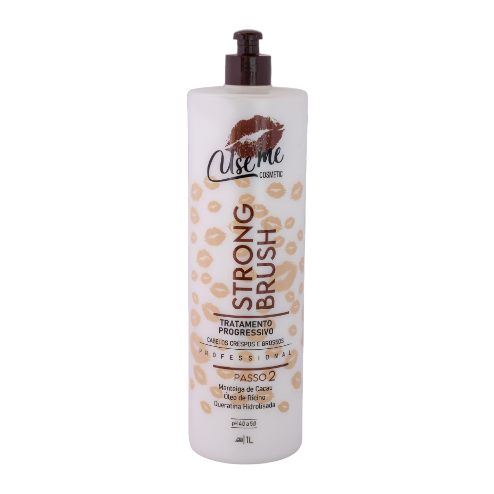 Escova Progressiva Strong Brush Use Me para Cabelos Grossos E Crespos 1l