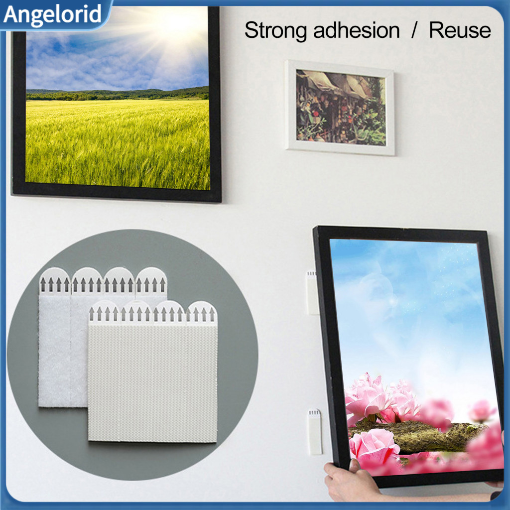 Photo Frame Fastener Tapes Picture Mounting Tape 12 Pairs Adhesive Hanging for Frames – Strong Detachable Easy-to-use