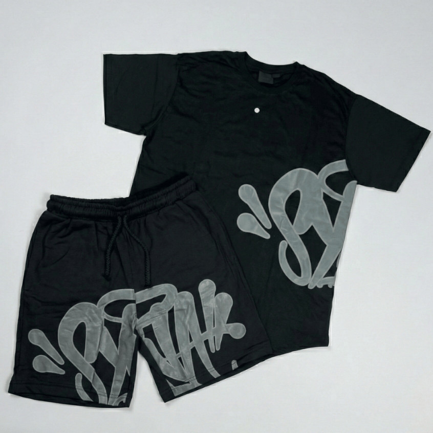 Conjunto Streetwear Camiseta Y2k Bermuda Moletom Syna Hip Hop Estilo Gringo