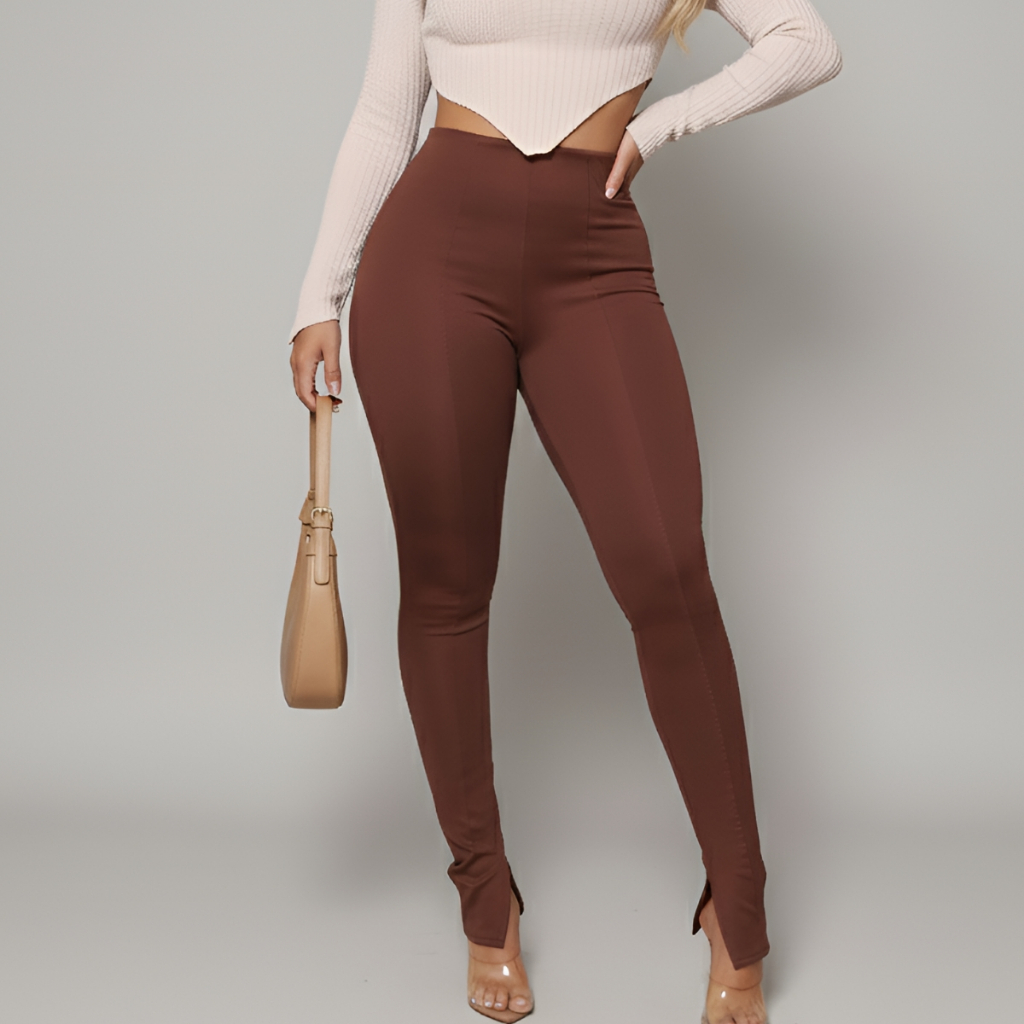 Calça Legging Feminina Zero Transparência Tecido Grosso Montaria Zarah Skinny Cintura Alta Casual Premium