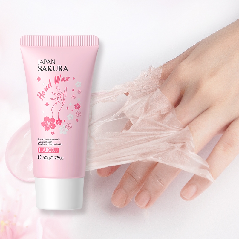 LAIKOU Cera Japonesa de Cerejeira Hand Wax Niacinamida Clareadora Esfoliant e Hidratante Suave Spa para as Mãos 50g