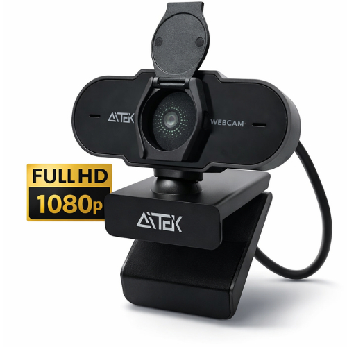 Webcam Intuitive Full HD 1080p com Microfone USB Plug And Play para Reuniões Aulas e Chamadas