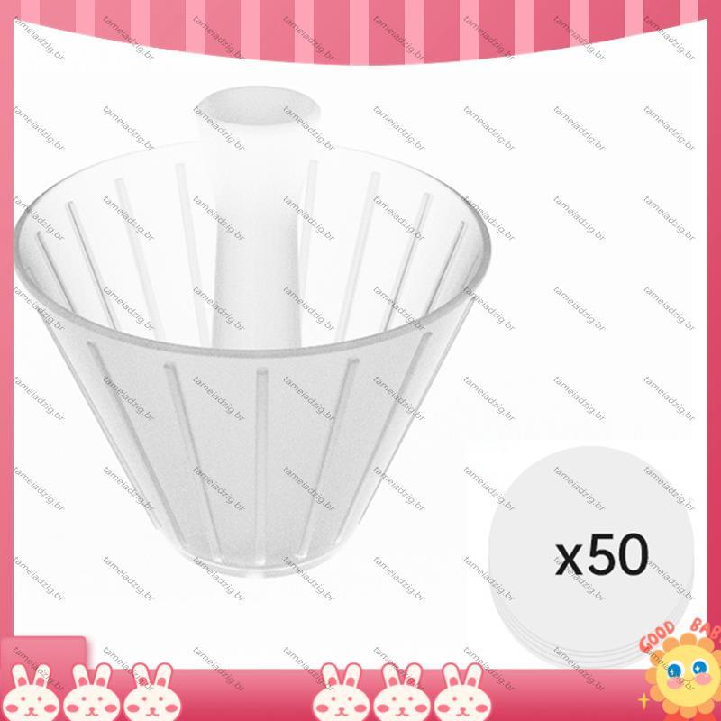 [Fast T] Origami Cone Design Copo De Filtro De Café Reutilizável Gotejador Feito À Mão Com Papel 155 Mm Transparente
