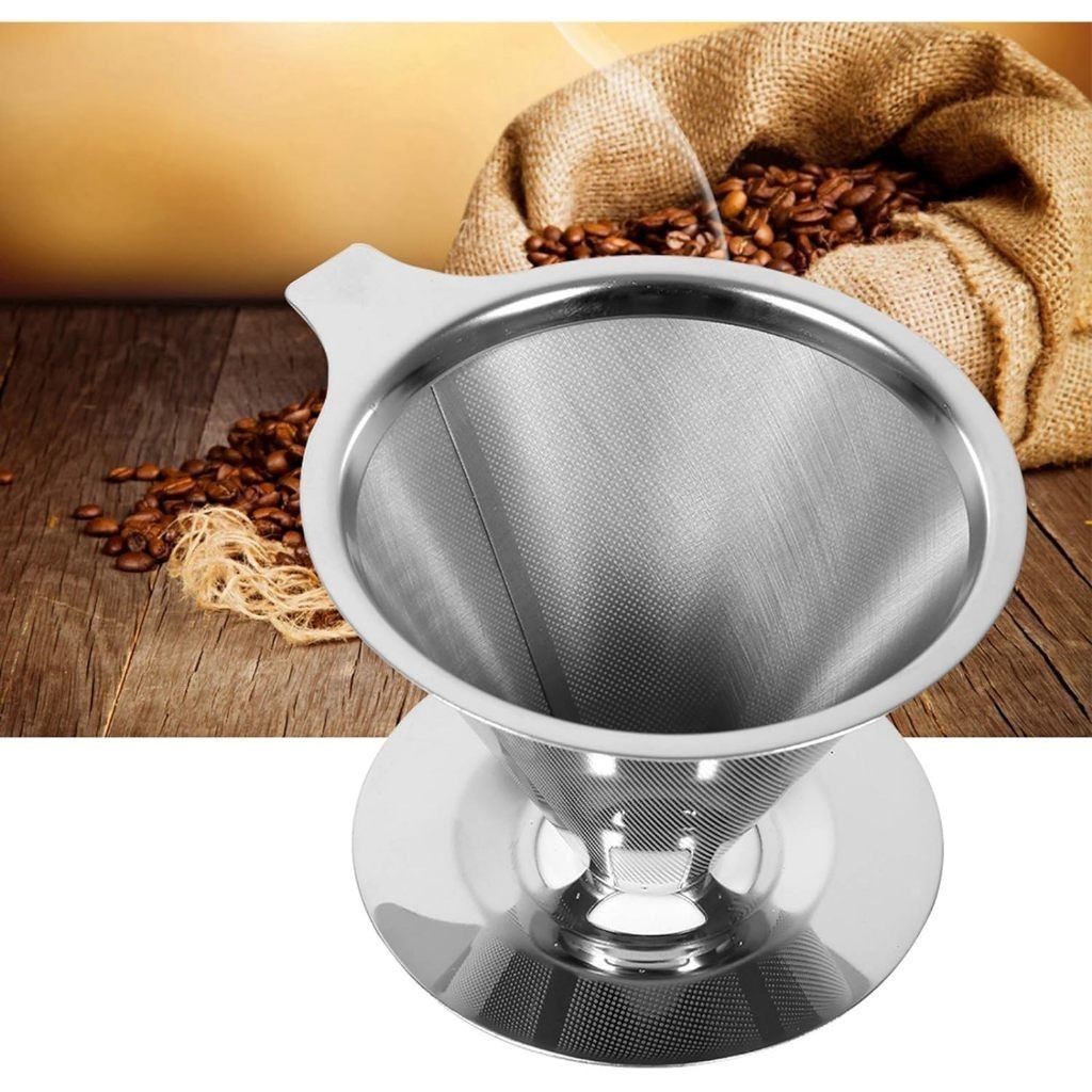 Café Filtro Coador Inox Extra Reutilizável  GRANDE 14x10 cm Não precisa de papel  FAST
