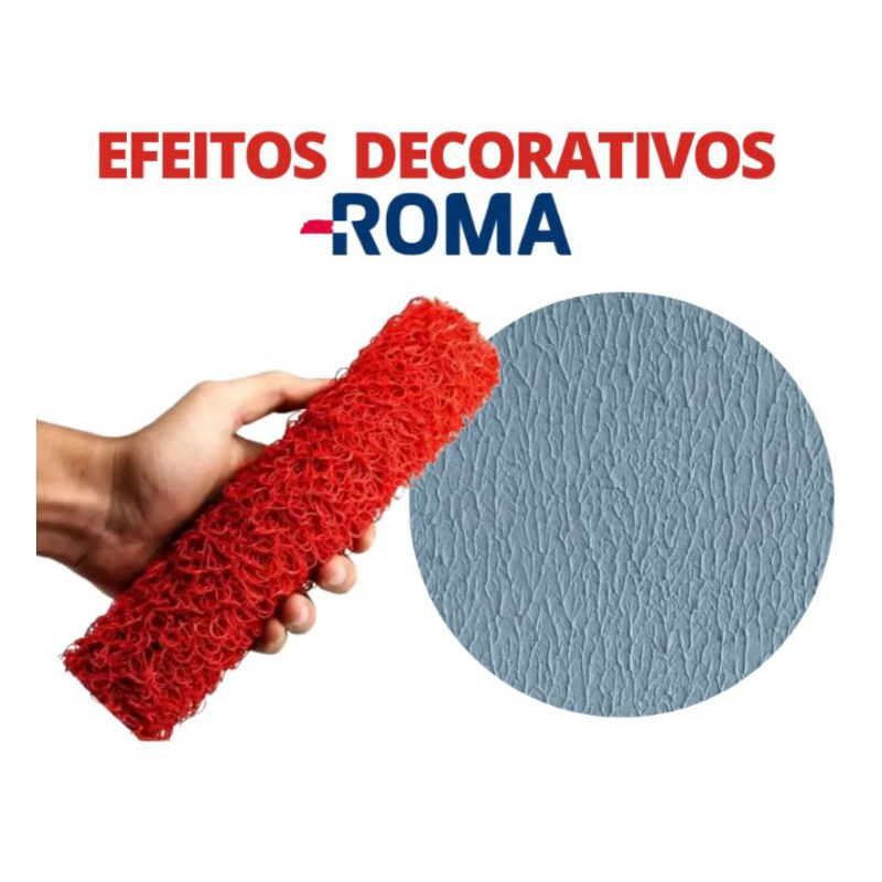 Rolo de textura cabelo de anjo  Roma 23cm C/ cabo, ideal para texturas em geral, produto de alta qualidade, lavável.
