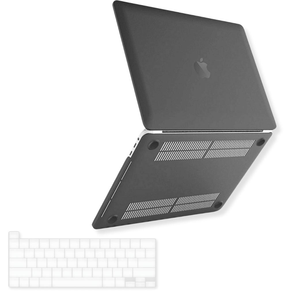 Kit Capa + Protetor De Teclado Transparente P/ MacBook Pro 13 Pol Touch Bar M1 M2 Ano 2016 Até 2023