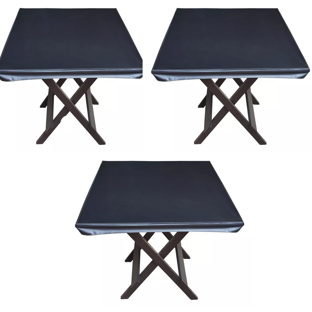 Kit 3 Capa Toalha de Mesa Plástica De Bar Casa Lanchonete 70x70cm Impermeável
