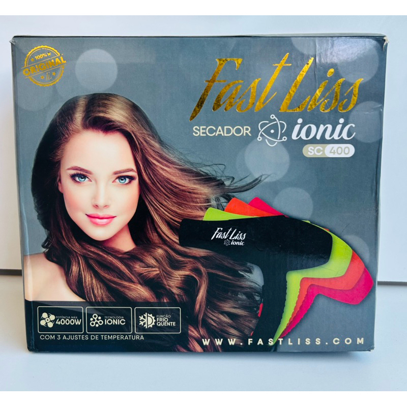 Secador de cabelo Fast Liss ionic sc-400 4.000 watts 110v - laranja