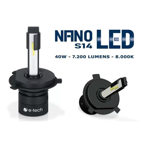 Super Led Nano S14 Ultra Forte H7 40w 7200lm 8000k - E-tech