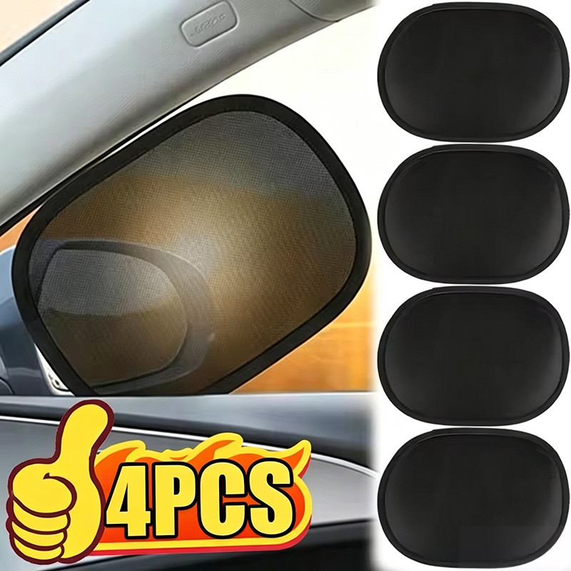 4-1Pcs Janela Lateral Do Carro Protetor Solar Aderência Estática-Malha De Proteção UV-Capa Universal Para Automática-Vis